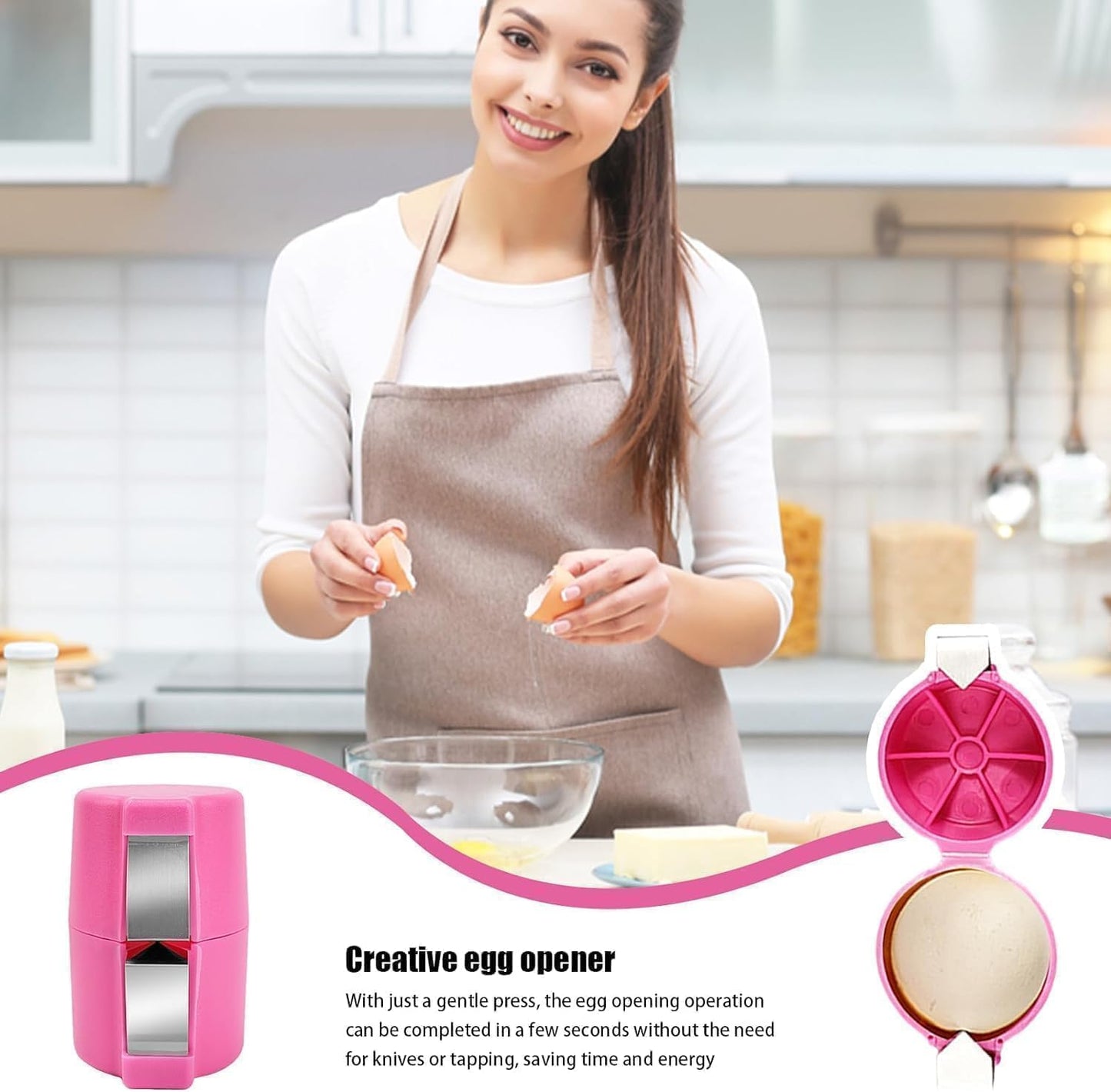 Household Egg Shell Opener,2025 Upgraded Egg Shell Opener for Hard Boiled,Mini Portable Handheld Egg Cracker Tool,Multifunctional Kitchen Gadgets (3 Pcs (Mix Color)) (3 Pcs (Mix Color))