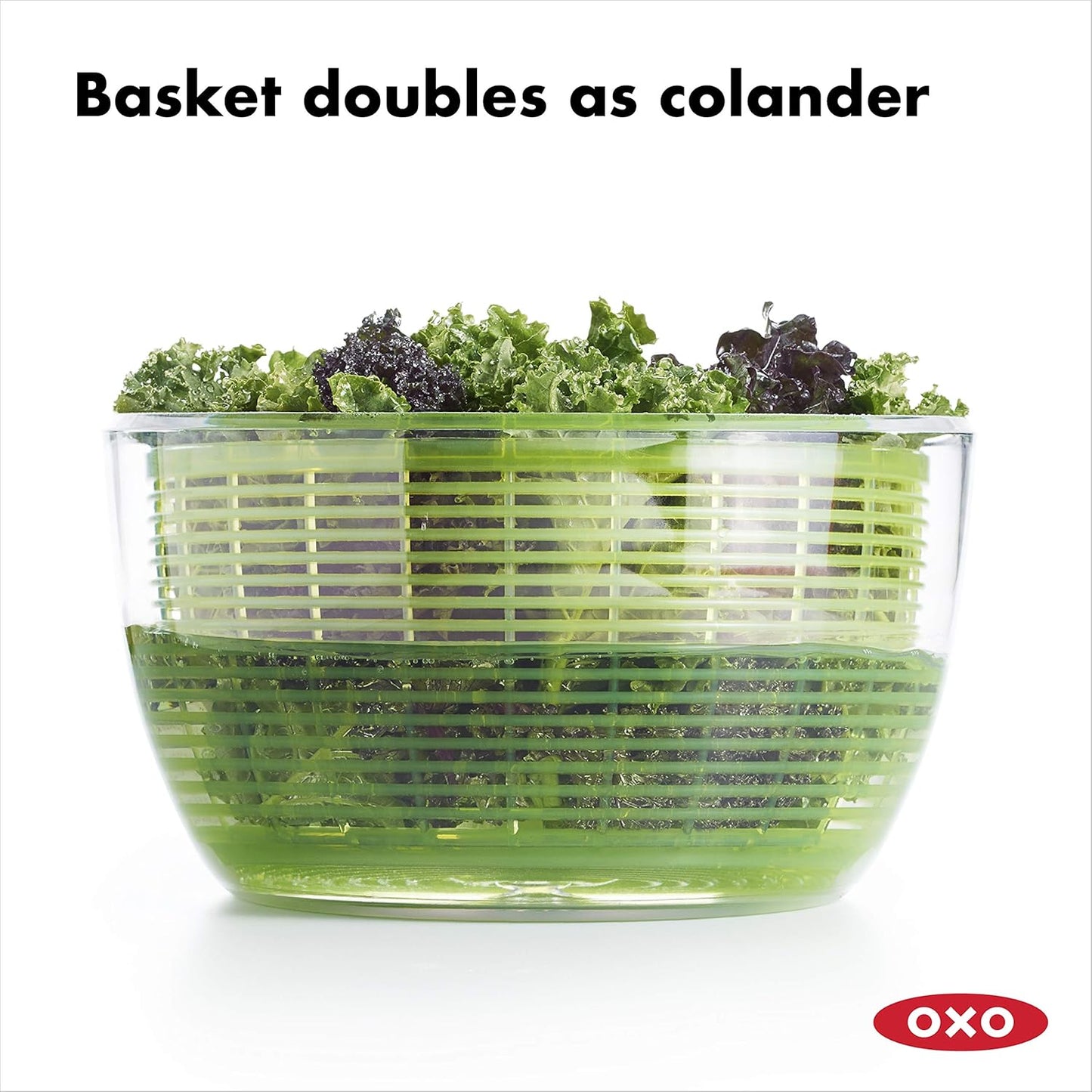 Good Grips Salad Spinner | Lettuce Spinner | Fruit Washer | Fruit Washing Bowl with Strainer | Vegetable Cleaner | Salad Cleaner | Lettuce Washer | 6.22 Quart Capacity