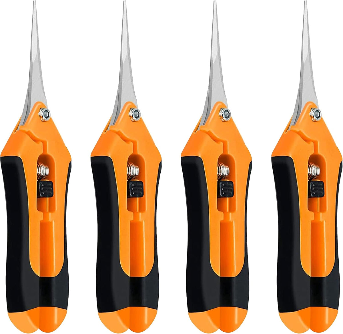 6.5 Inch Gardening Hand Pruner Pruning Shears Trimming Scissors with Straight Stainless Steel Blades for Bonsai, Herb, Bud, Hedge, Yellow