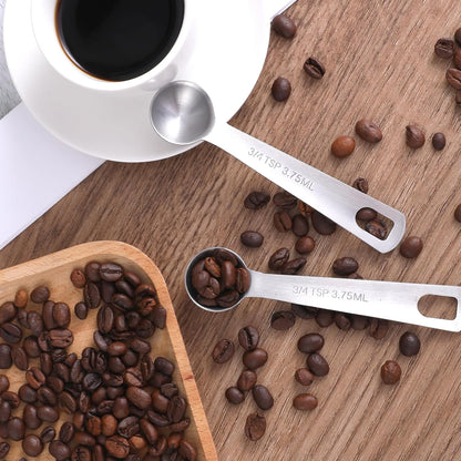 2 Pcs 3/4 Teaspoon Measuring Spoon (3.75ml | 1/4 tbsp| 1/8 oz) Stainless Steel Individual Measure Scoop Mini Metal Measuring Spoons Easy to Use and Easy to Wash for Cooking Baking Kitchen Gadgets