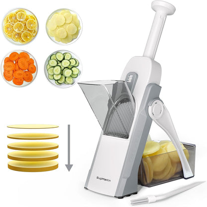 SupMaKin Safe Mandoline Slicer for Kitchen,Adjustable Potato Slicer 1-8 mm