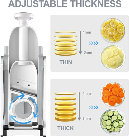 SupMaKin Safe Mandoline Slicer for Kitchen,Adjustable Potato Slicer 1-8 mm