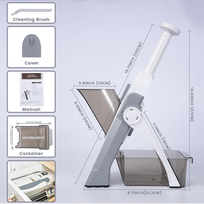 SupMaKin Safe Mandoline Slicer for Kitchen,Adjustable Potato Slicer 1-8 mm