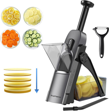 SupMaKin Safe Mandoline Slicer for Kitchen,Adjustable Potato Slicer 1-8 mm