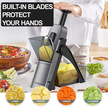 SupMaKin Safe Mandoline Slicer for Kitchen,Adjustable Potato Slicer 1-8 mm