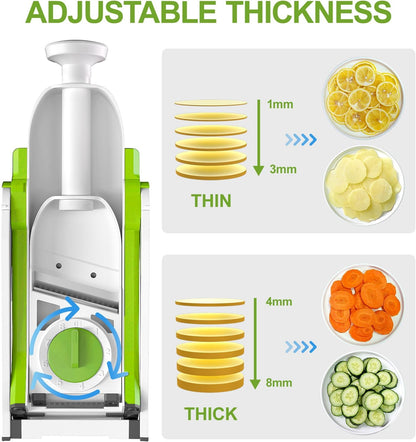 SupMaKin Safe Mandoline Slicer for Kitchen,Adjustable Potato Slicer 1-8 mm