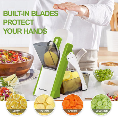 SupMaKin Safe Mandoline Slicer for Kitchen,Adjustable Potato Slicer 1-8 mm