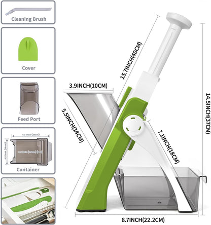 SupMaKin Safe Mandoline Slicer for Kitchen,Adjustable Potato Slicer 1-8 mm
