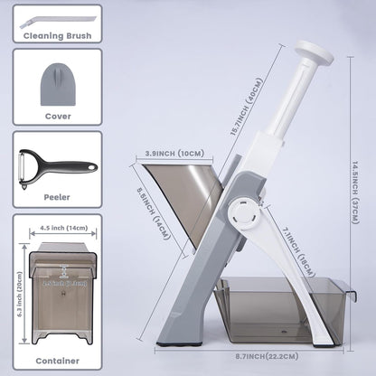 SupMaKin Safe Mandoline Slicer for Kitchen,Adjustable Potato Slicer 1-8 mm