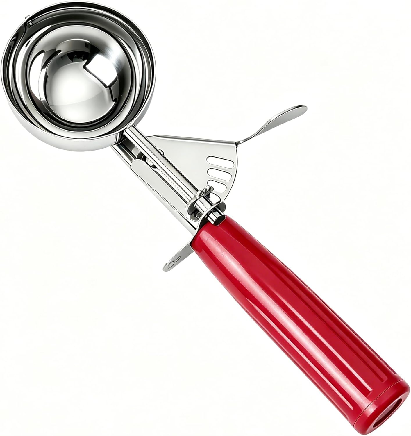 2 oz Scoop, Cookie Scoop for Baking, 2 oz Ice Cream Scoop with Trigger, #16 Disher, Portion Scoop, Blue Handle, Food Scoop for Ice Cream, Muffin, Cupcake Batter, Mashed Potato, Cookie Dough