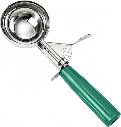 2 oz Scoop, Cookie Scoop for Baking, 2 oz Ice Cream Scoop with Trigger, #16 Disher, Portion Scoop, Blue Handle, Food Scoop for Ice Cream, Muffin, Cupcake Batter, Mashed Potato, Cookie Dough