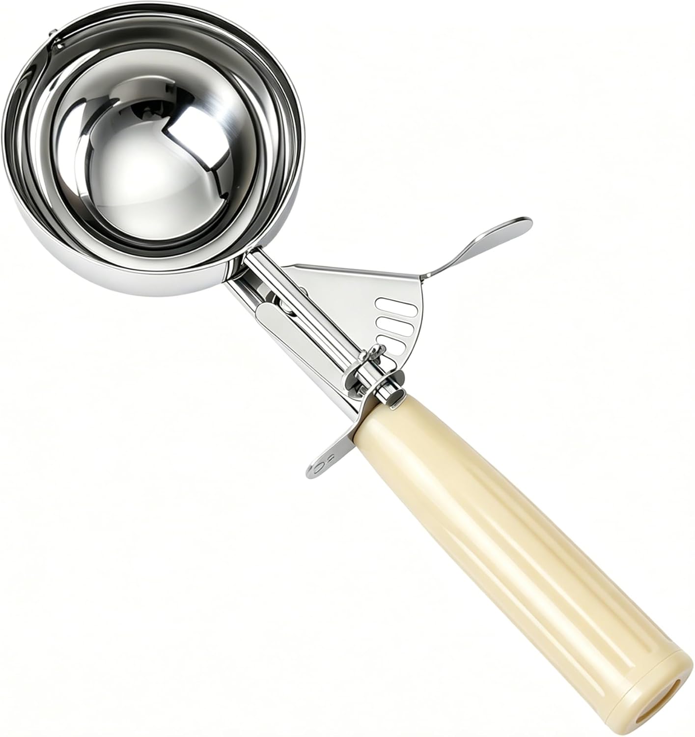 2 oz Scoop, Cookie Scoop for Baking, 2 oz Ice Cream Scoop with Trigger, #16 Disher, Portion Scoop, Blue Handle, Food Scoop for Ice Cream, Muffin, Cupcake Batter, Mashed Potato, Cookie Dough