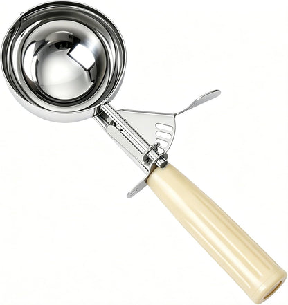 2 oz Scoop, Cookie Scoop for Baking, 2 oz Ice Cream Scoop with Trigger, #16 Disher, Portion Scoop, Blue Handle, Food Scoop for Ice Cream, Muffin, Cupcake Batter, Mashed Potato, Cookie Dough