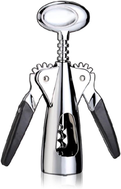 Wing Corkscrew Wine Opener - Wine Corkscrew Made of Zinc Alloy for Wine Bottles Beer Bottle, Silver