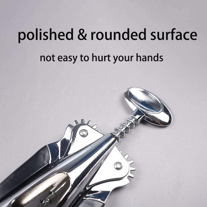 Wing Corkscrew Wine Opener - Wine Corkscrew Made of Zinc Alloy for Wine Bottles Beer Bottle, Silver