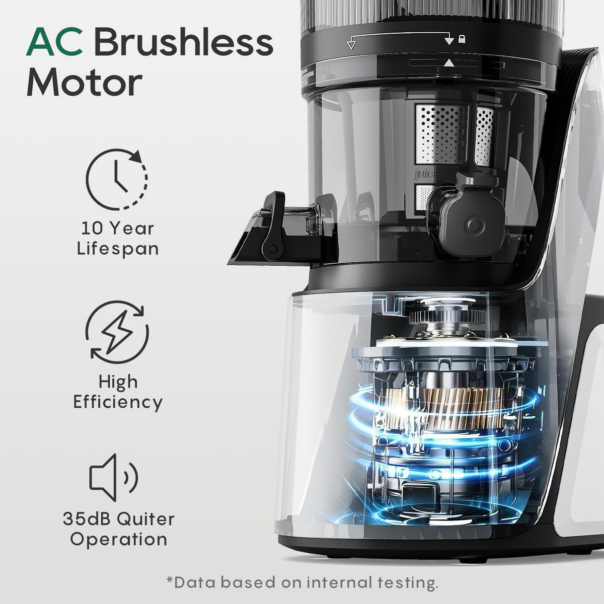 3-in-1 Cold Press Juicer C16, Makes Juice & Sorbet & Nut Milk