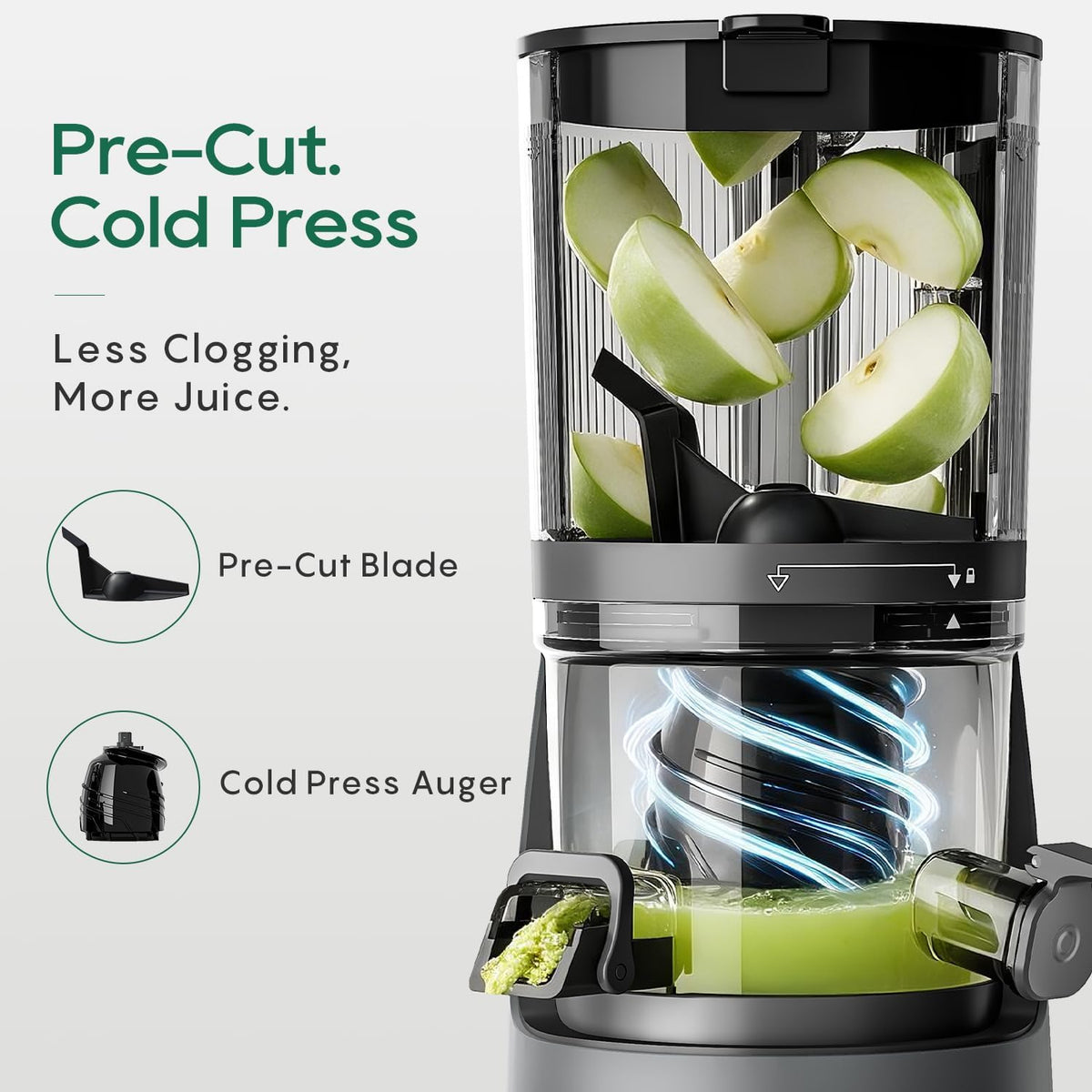 3-in-1 Cold Press Juicer C16, Makes Juice & Sorbet & Nut Milk