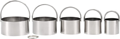 Pastry Cutter, Dough Blender, 3 Cup Flour Sifter and Biscuit Cutter, 8 Pieces Stainless Steel Professional Dough Tools for Baking Cookies and Donuts