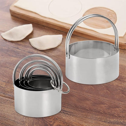Pastry Cutter, Dough Blender, 3 Cup Flour Sifter and Biscuit Cutter, 8 Pieces Stainless Steel Professional Dough Tools for Baking Cookies and Donuts