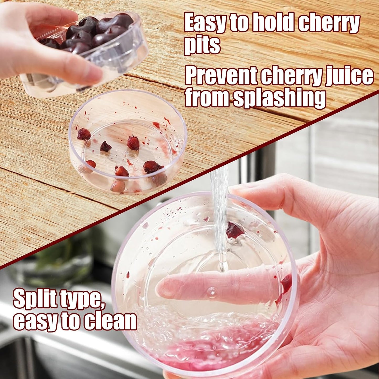 Multi Cherry Pitter Tool - 7 Holes Cherry Pit Remover with Hand-held Push Design, Quick Release and Save Your Time