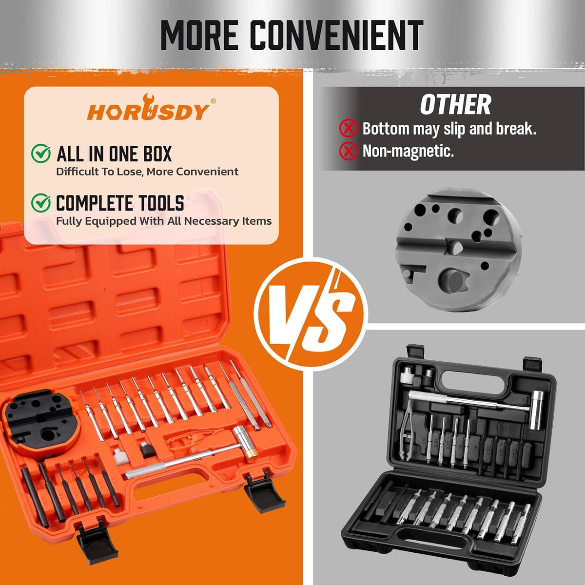 23-Piece Punch Set Roll Pin Punch Set and Hammer with Bench Block, Punch Tool Ideal for Maintenance