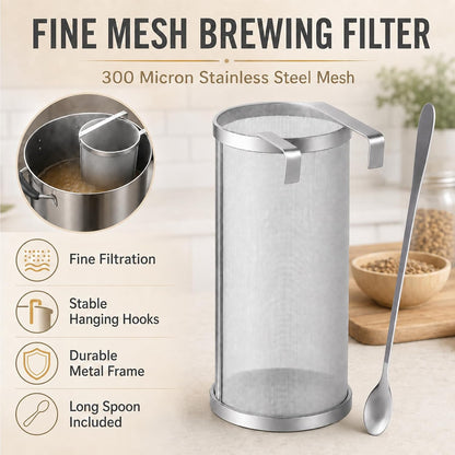 4×10 Inch Hop Spider Filter 300 Micron Stainless Steel