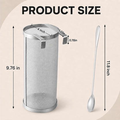 4×10 Inch Hop Spider Filter 300 Micron Stainless Steel