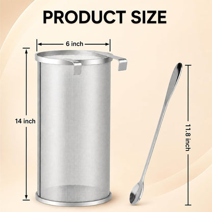4×10 Inch Hop Spider Filter 300 Micron Stainless Steel