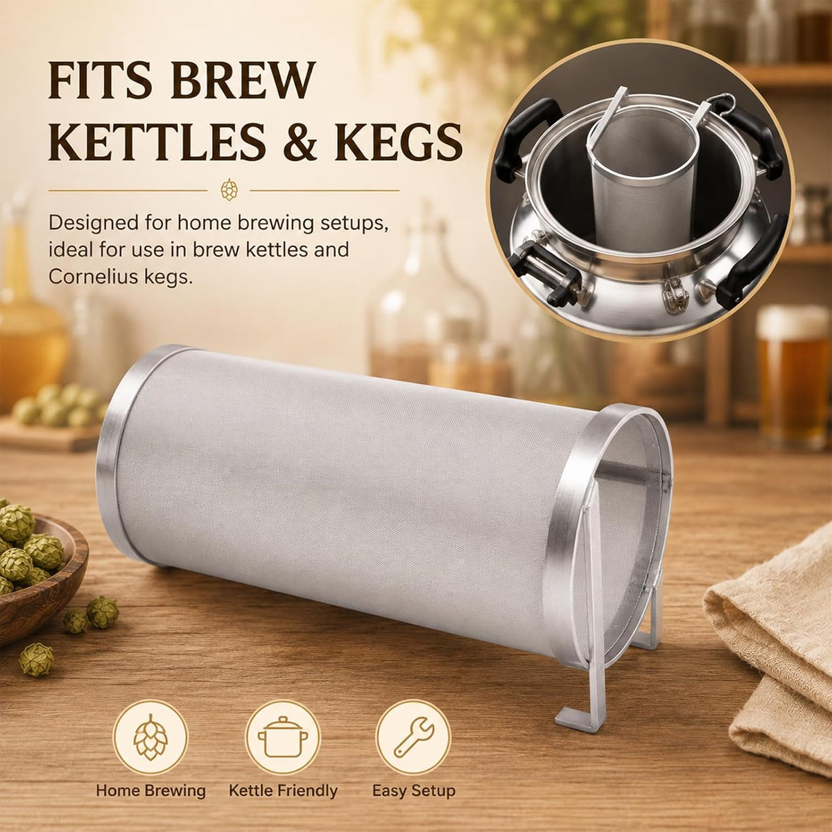 4×10 Inch Hop Spider Filter 300 Micron Stainless Steel