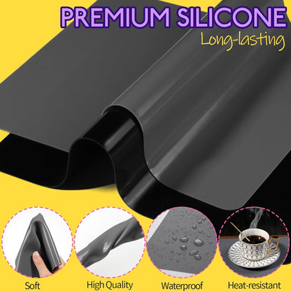 Silicone Mat, Silicone Mats for Crafts, 2pcs Silicone Mat for Jewelry Resin Molds, Silicone Mats for UV Resin Molds, DIY Art Crafts, Hot Pink & Light Purple, 11.69" x 8.26"