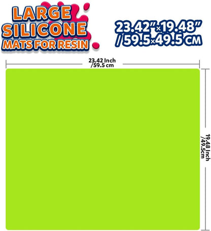 Silicone Mat, Silicone Mats for Crafts, 2pcs Silicone Mat for Jewelry Resin Molds, Silicone Mats for UV Resin Molds, DIY Art Crafts, Hot Pink & Light Purple, 11.69" x 8.26"