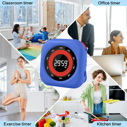 Rechargeable Digital Kitchen Timer for Cooking, Magnetic Timers with Countdown/up, Kids Timer with 5”LED Display 3 Brightness 4 Volume Adjustable for Classroom/Office/Home/Work/Study/Fitness/Game