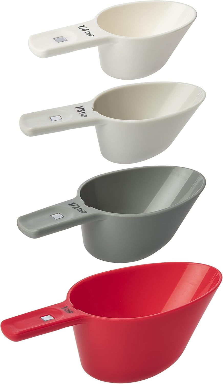Prepworks Dual-Ended, Magnetic Measuring Spoon Set, White, 5 Piece