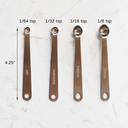 1Pack Mini Measuring Spoon Set of 4, Small Teaspoon for Tiny Measurement
