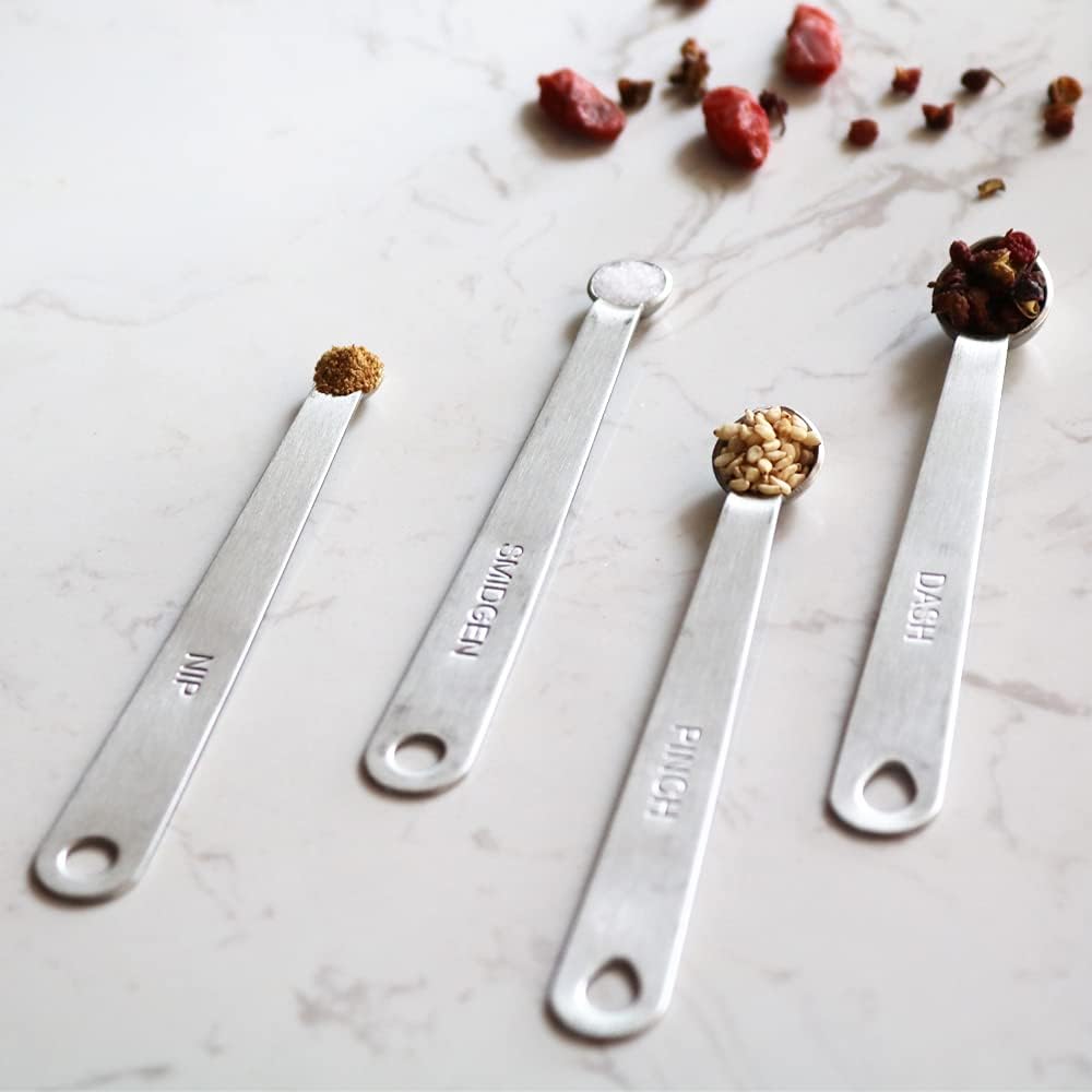 1Pack Mini Measuring Spoon Set of 4, Small Teaspoon for Tiny Measurement
