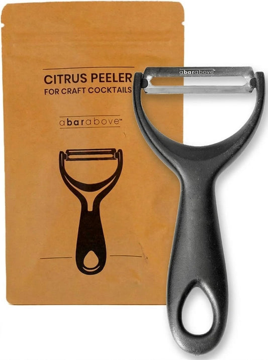 Citrus Peeler, Stainless Steel Fruit Peeler, Silver Finish | Comfortable Grip Peeling Tool, For Oranges, Lemons, Limes, Cocktail Twist Garnish, Kitchen Essential, Bar Tool, Bar Favorite