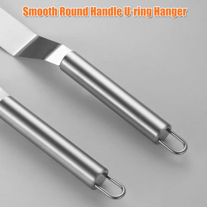 2 PCS Offset Spatula，Premium Stainless Steel Cake Decorating Tools - One Set Include 6, 8 inch, Icing Spatula for Home Cooking