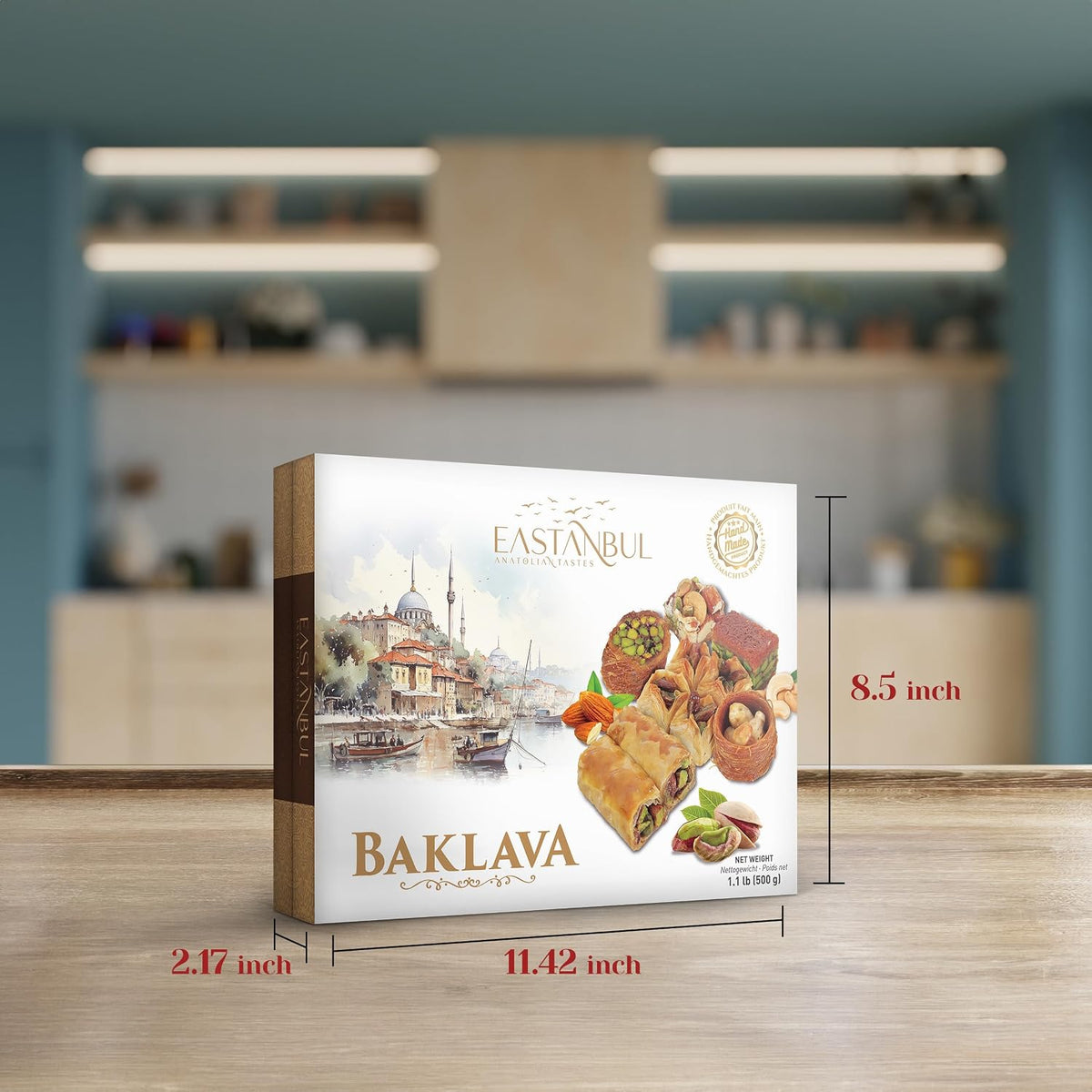Baklava, Baklava Pastry, Baklava Gift Box, Dulces Arabes, 1.1lb