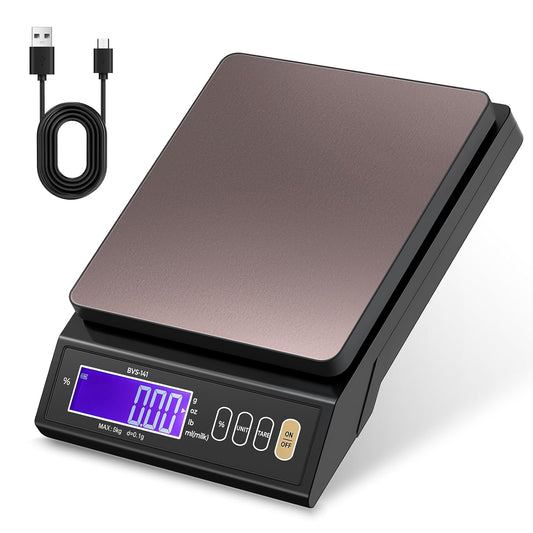 Baking Scale 0.1 Gram Accuracy Digital Scale for Kitchen, Candle, Soap and Sourdough Bread Making, with Percentage Weighing Function, Weigh in Grams, Pounds and Ounces (10 lb)