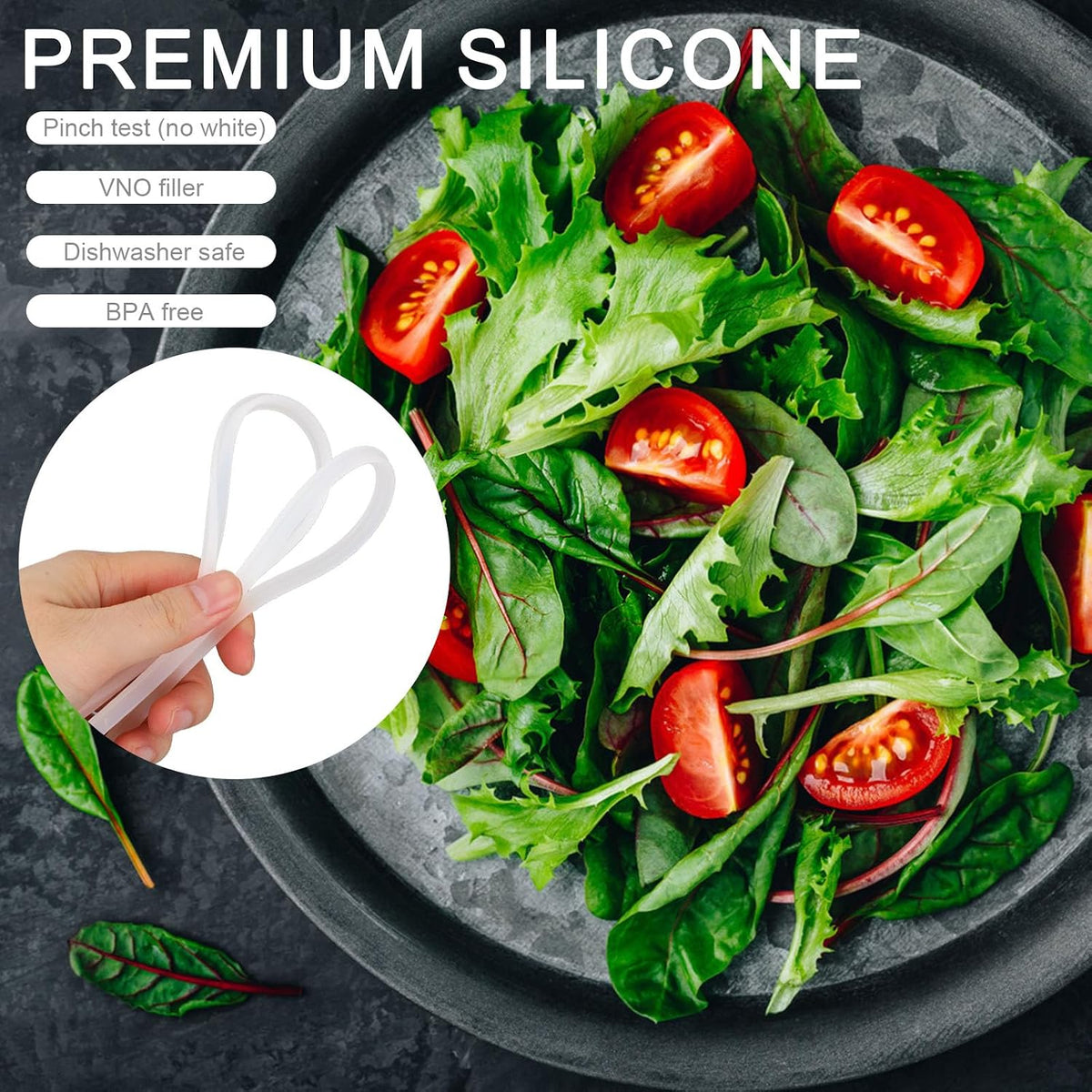 2 Pcs Salad Spinner Gaskets, Silicone BPA Free Replacement Gaskets Compatible with OXO Good Grips Salad Spinner Fruit Washer Vegetable Cleaner