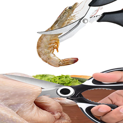 5-Blade Herb Scissors, Kitchen Shears, Seafood Scissors, Onion Holder Slicer and Potato Crinkle Cutter, Kitchen Gadget Salad Herb Tools 5 Sets