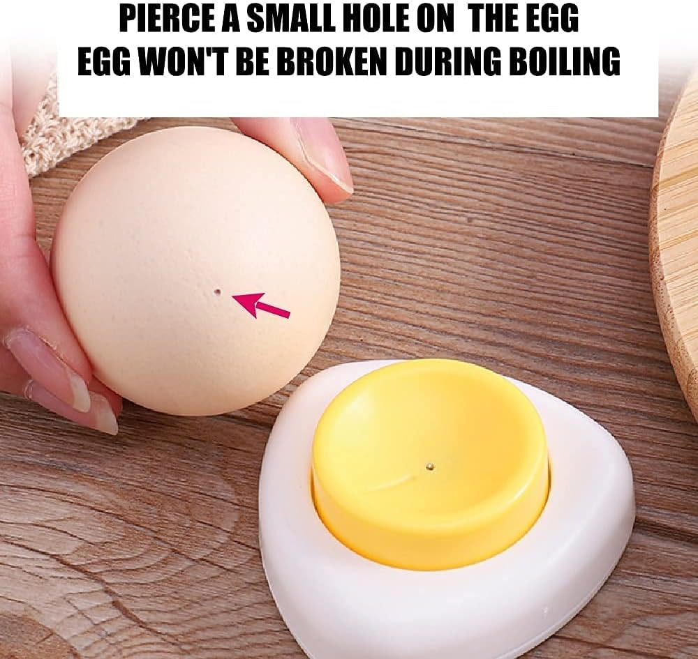 Magnet Egg Piercer for Raw Eggs, with Magnetic Base and Safety Lock, Hard Boiled Egg Peeler, Egg Pricker to Get a Good Hard Boiled Egg