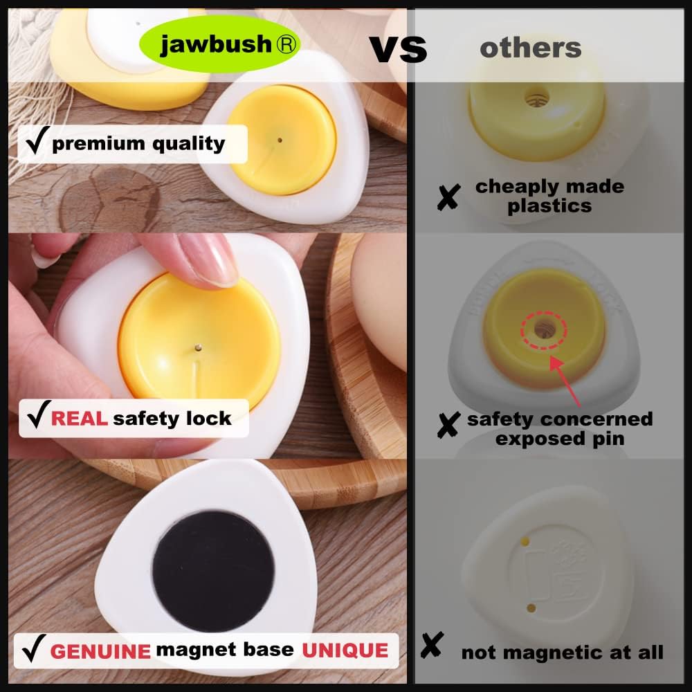 Magnet Egg Piercer for Raw Eggs, with Magnetic Base and Safety Lock, Hard Boiled Egg Peeler, Egg Pricker to Get a Good Hard Boiled Egg