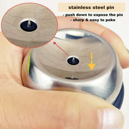 Magnet Egg Piercer for Raw Eggs, with Magnetic Base and Safety Lock, Hard Boiled Egg Peeler, Egg Pricker to Get a Good Hard Boiled Egg