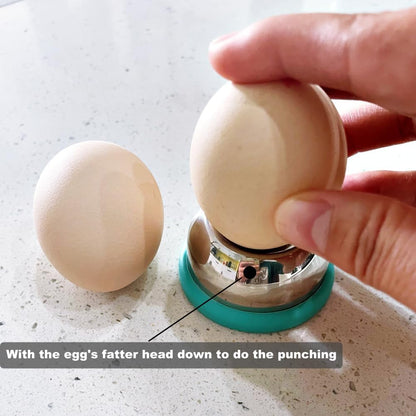 Magnet Egg Piercer for Raw Eggs, with Magnetic Base and Safety Lock, Hard Boiled Egg Peeler, Egg Pricker to Get a Good Hard Boiled Egg