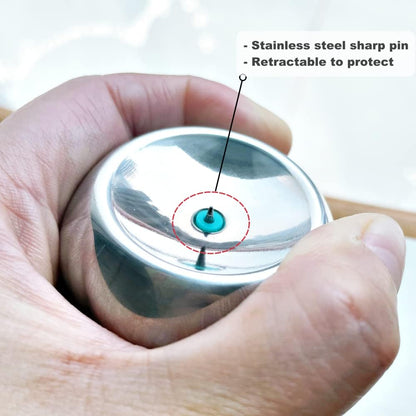 Magnet Egg Piercer for Raw Eggs, with Magnetic Base and Safety Lock, Hard Boiled Egg Peeler, Egg Pricker to Get a Good Hard Boiled Egg