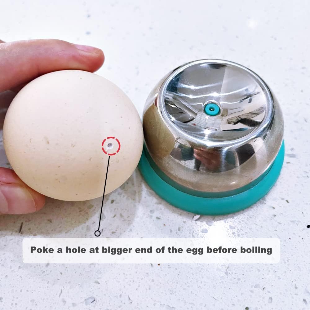 Magnet Egg Piercer for Raw Eggs, with Magnetic Base and Safety Lock, Hard Boiled Egg Peeler, Egg Pricker to Get a Good Hard Boiled Egg