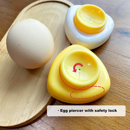 Magnet Egg Piercer for Raw Eggs, with Magnetic Base and Safety Lock, Hard Boiled Egg Peeler, Egg Pricker to Get a Good Hard Boiled Egg