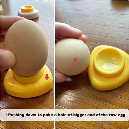 Magnet Egg Piercer for Raw Eggs, with Magnetic Base and Safety Lock, Hard Boiled Egg Peeler, Egg Pricker to Get a Good Hard Boiled Egg