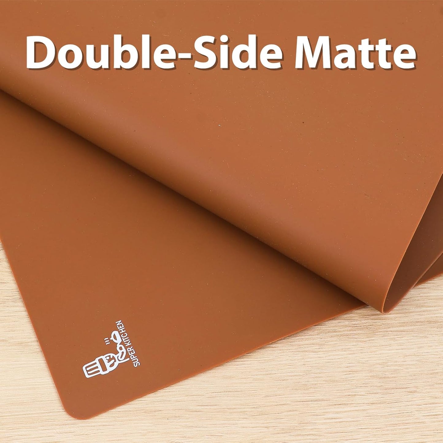 Thick Silicone Counter Mat Large 23.4"by15.6", Heat Resistant Mat for Kitchen Table/Countertop Protector/Non Stick Pastry Baking Placemats, Silicone Pad for Crafts Kids White Translucent